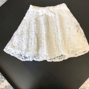 White Lace Abercrombie & Fitch Skirt